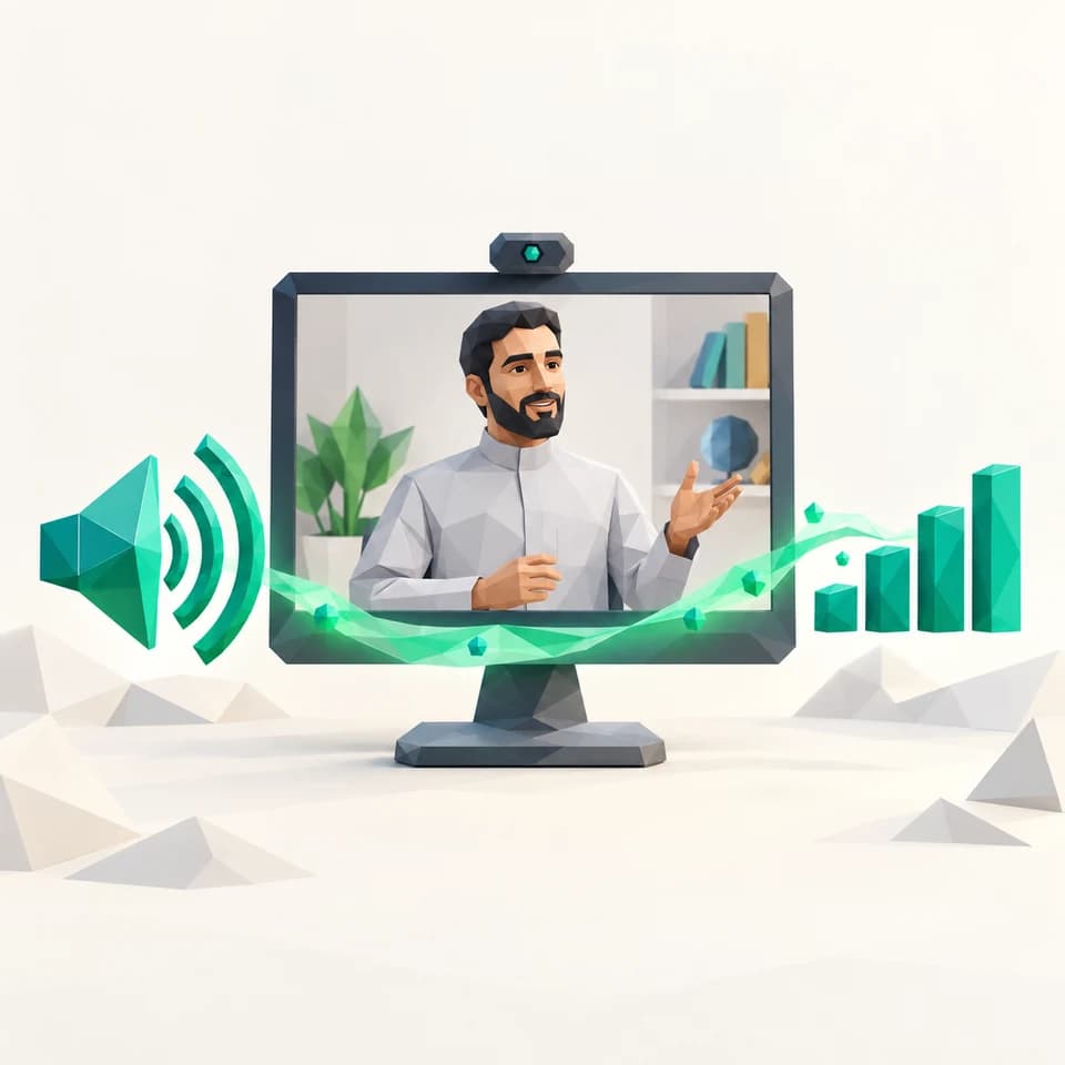 پخش تصویر و صدای باکیفیت تدریس دبیر مرد روی نمایشگر