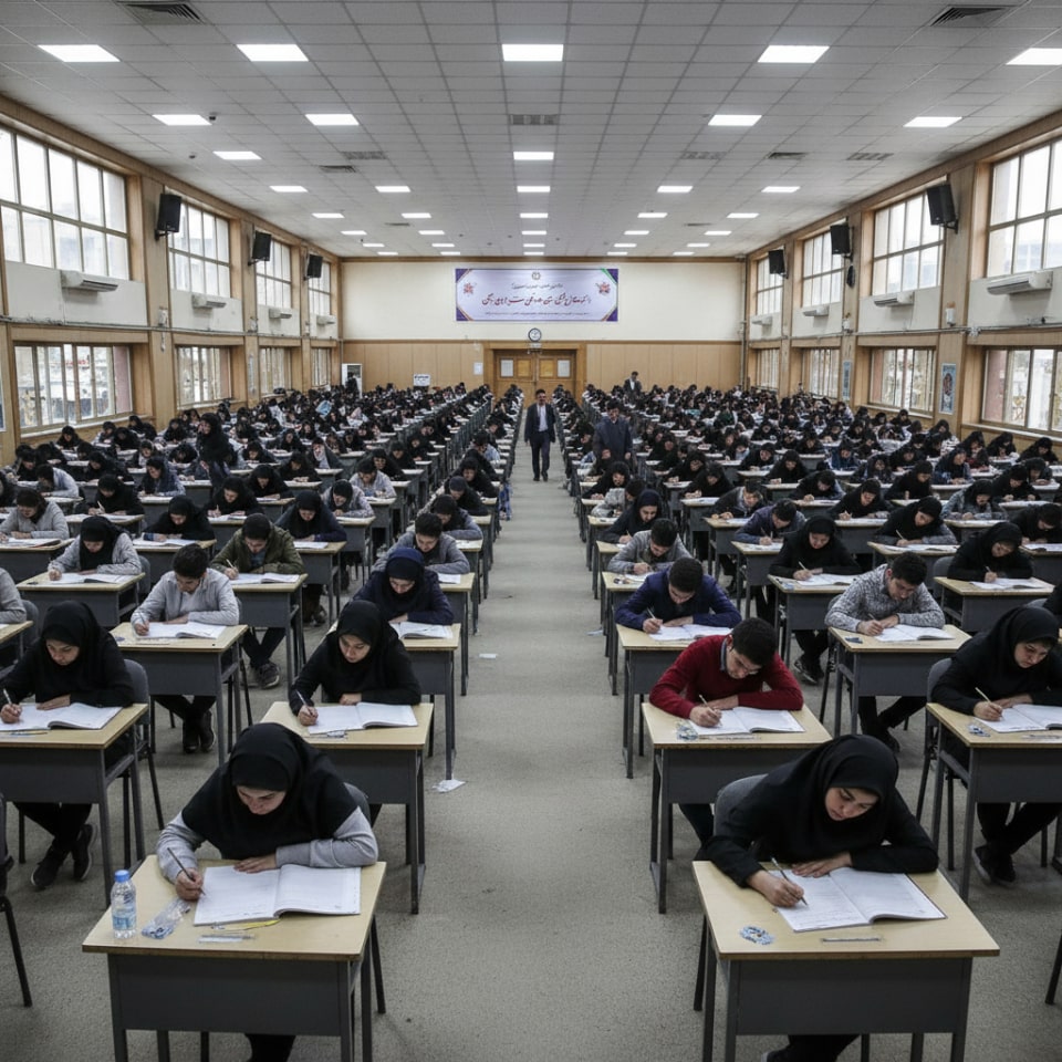 تصویر عمومی از دانش آموزان در حال آزمون - تغییرات کنکور 1405